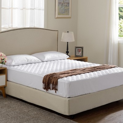 White Quilted Twin Microfiber Mattress Pad Protector