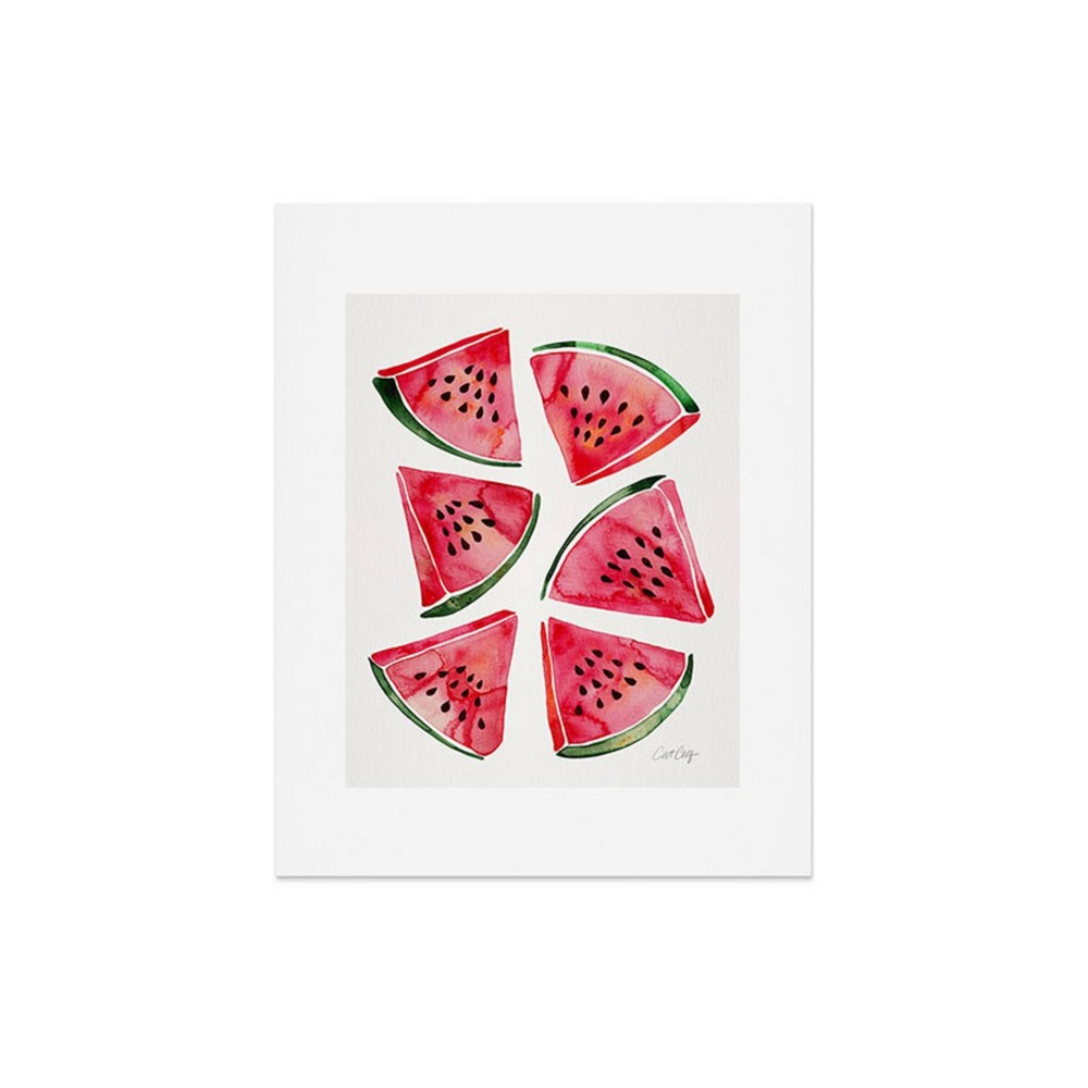 Photos - Other Decoration Deny Designs 16"x20" Cat Coquillette Watermelon Slices Unframed Art Print