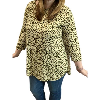 Women's Leopard Tunic Top - honeyme