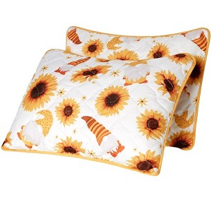 The Lakeside Collection Sunflower Gnomes Quilt Ensemble - Standard Sham 1 Pieces - 1 of 2