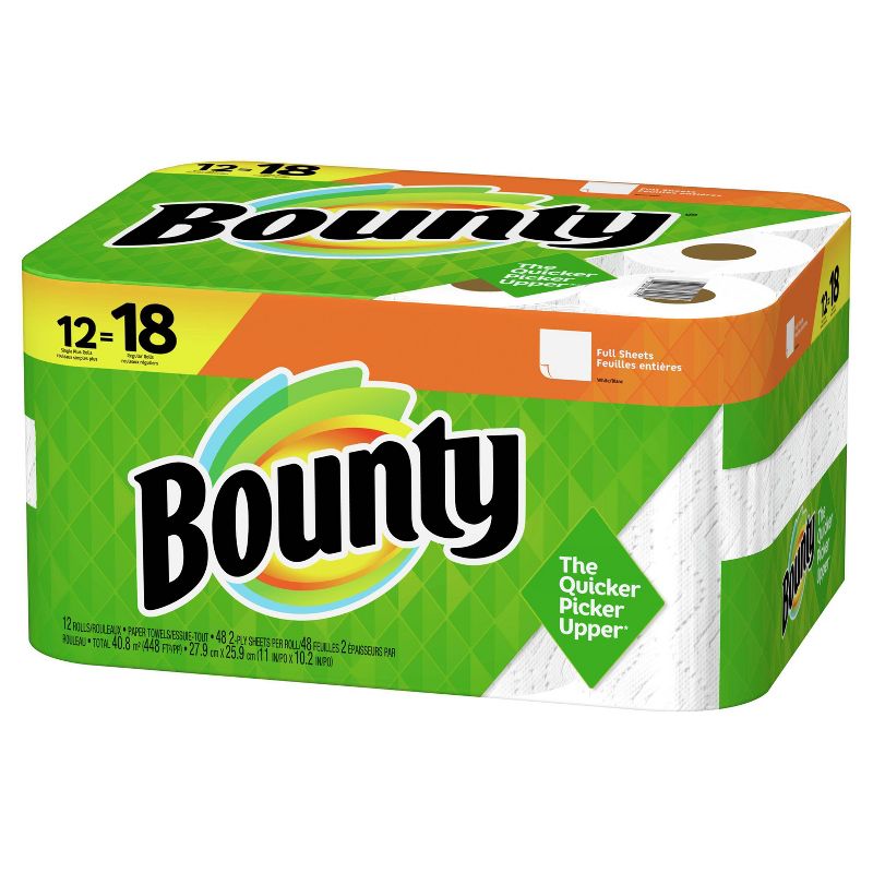 Bounty Paper Towels White - 12 Singles Plus Rolls, 3 of 8
