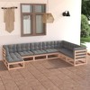 vidaXL Patio Dining Set Outdoor Dining Set Chair with Cushions for Garden - 2 of 4
