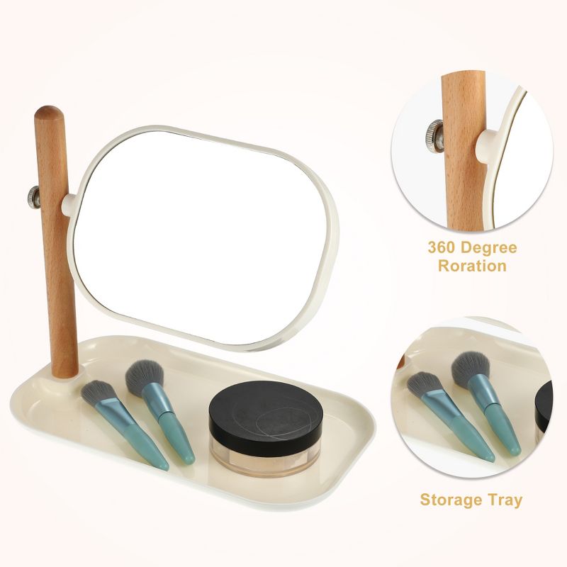 Unique Bargains Rotatable 1X/3X Magnifying Cosmetic Makeup Mirror 1 Pc, 3 of 7