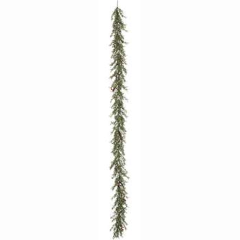 Sullivans Artificial Mini Leaf with Berries Garland 72"L Green