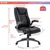 Office Desk Chair, Leather Executive Chair with Adjustable Lumbar Support, Task Chair for Home - 2 of 4