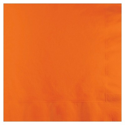 50ct Sunkissed Orange Disposable Napkins