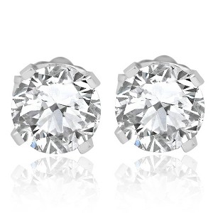 Pompeii3 7/8ct Diamond Studs 14K White Gold - 1 of 4
