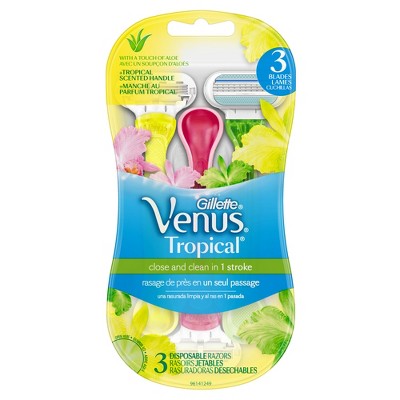 Venus Tropical Women's Disposable Razors - 3ct