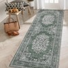 Coolmee Bohemian Vintage Runner Rug for Hallway,Machine Washable Carpet Runners Kitchen Floor Mat for Entryway Bedroom LaundryBlue - 2 of 4