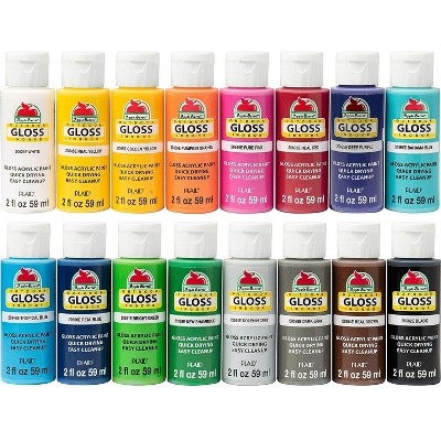Apple Barrel Acrylic Paint Gloss 2oz. 16-Piece Set (APPPROMOABG)