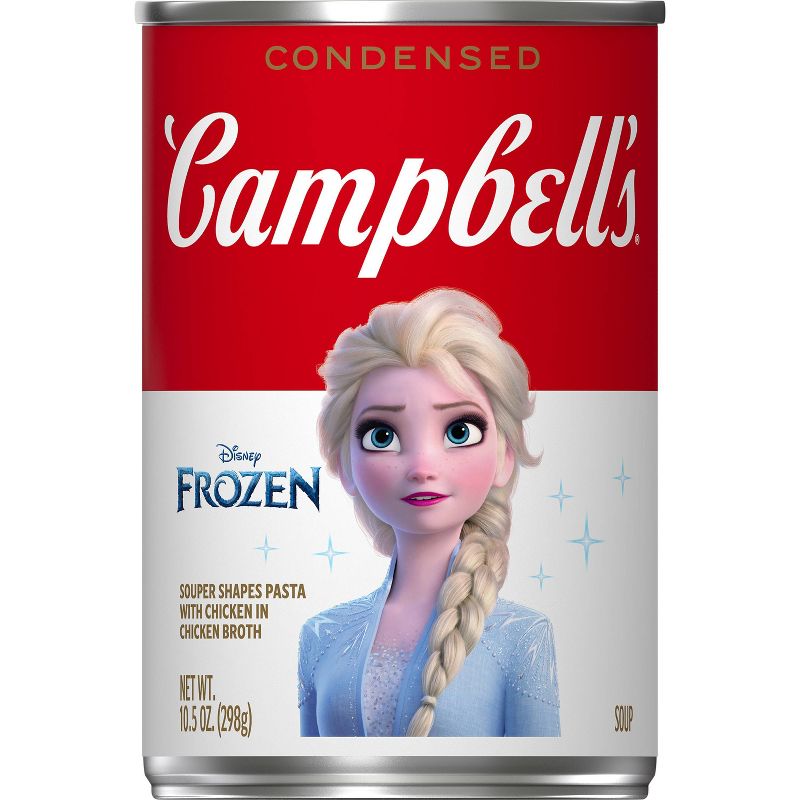 Campbell&#39;s Condensed Disney&#39;s Frozen Chicken &#38; Pasta Shapes Soup - 10.5oz, 1 of 13