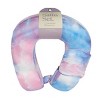 Pink Blue Tie Dye Print Poly Satin Adult Neck Pillow and Eye Mask Set - image 2 of 4