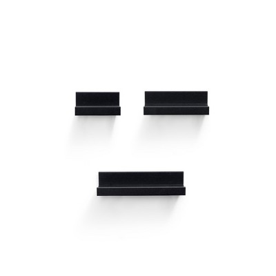 Dsvimoy Planter Stands and Holders Planter Stands Shelf with Invisible Brackets for Home Storage, Black, 22"*7"*3"