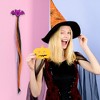 Unique Bargains Halloween Bat Style Hair Clips Black Orange Purple 1 Pc - 2 of 3
