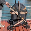 Gulches Pet Strollers: 4-in-1 Lightweight Folding Stroller with Reversible Canopy - 45 lbs Capacity - 2 of 4