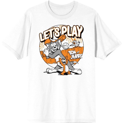 Atomisk generelt lungebetændelse Tom & Jerry Let's Play Mens White Graphic Tee : Target