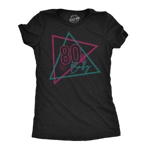 Womens Funny T Shirts 80s Baby Retro Graphic Tee For Ladies - Crazy Dog Women's T Shirt - 1 of 4