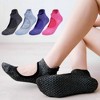 Anna-Kaci Women's 3-Pack Quarter Cut Ballet Grip Socks with Slightly Shiny Stretch Knit and Anti-Slip Sole - 2 of 4