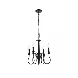 Elegant Lighting Flynx 4 lights pendant in black - 1 of 4