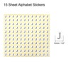 Unique Bargains Scrapbooking Crafts Round Self-Adhesive Alphabet Letter Stickers 15 Pcs - 2 of 4