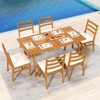 Tangkula Solid Acacia Wood Patio Chair Set of 4 w/ Padded Seat Cushions - 4 of 4