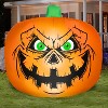 Gemmy Halloween Inflatable Flat Styled Jack O' Lantern with Creepy Face, 7.5 ft Tall, Multi - 2 of 4