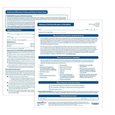 ComplyRight Voluntary Affirmative Action Forms Bundle 25/Pack (A0112PK25)