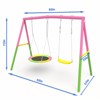 Gulches 330LBS Heavy-Duty A-Frame Swing Set for Backyard - 2-Seat (32" Saucer   Belt Swing), Metal Stand, ASTM/CPSC Certified, Outdoor Fun - 2 of 4