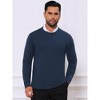 INSPIRE CHIC Men's Classic Solid Color Crew Neck Long Sleeve Soft Knit Pullover Sweater - 4 of 4