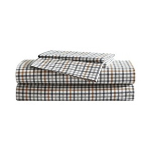 Eddie Bauer Full Griffin Plaid Sheet Set Beige - 1 of 4