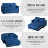 TiramisuBest 2-Seater Convertible Velvet Loveseat Sofa Bed – Pull-Out Sleeper Couch with Side Pocket, Adjustable Backrest & Scroll Arm Design,Gray - 4 of 4