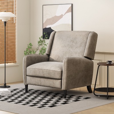 Oversized Textured Upholstered Push Back Recliner Chair 4A - ModernLuxe