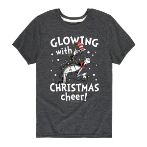 Boys' - The Cat in the Hat - Glowing Christmas Cheer Short Sleeve Graphic T-Shirt - 1 of 4