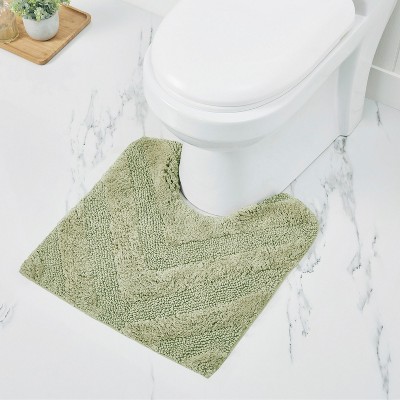 thumbnail image 2 of Better Trends Hotel Collection Bath Mats - 100% Cotton Reversible 4 Piece Set In Gray & White 2 of 14
