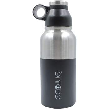 Brentwood Stainless Steel Vacuum-Insulated Water Bottle (0.9 L; Black/Silver)