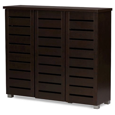 Slatted door 2025 shoe cabinet