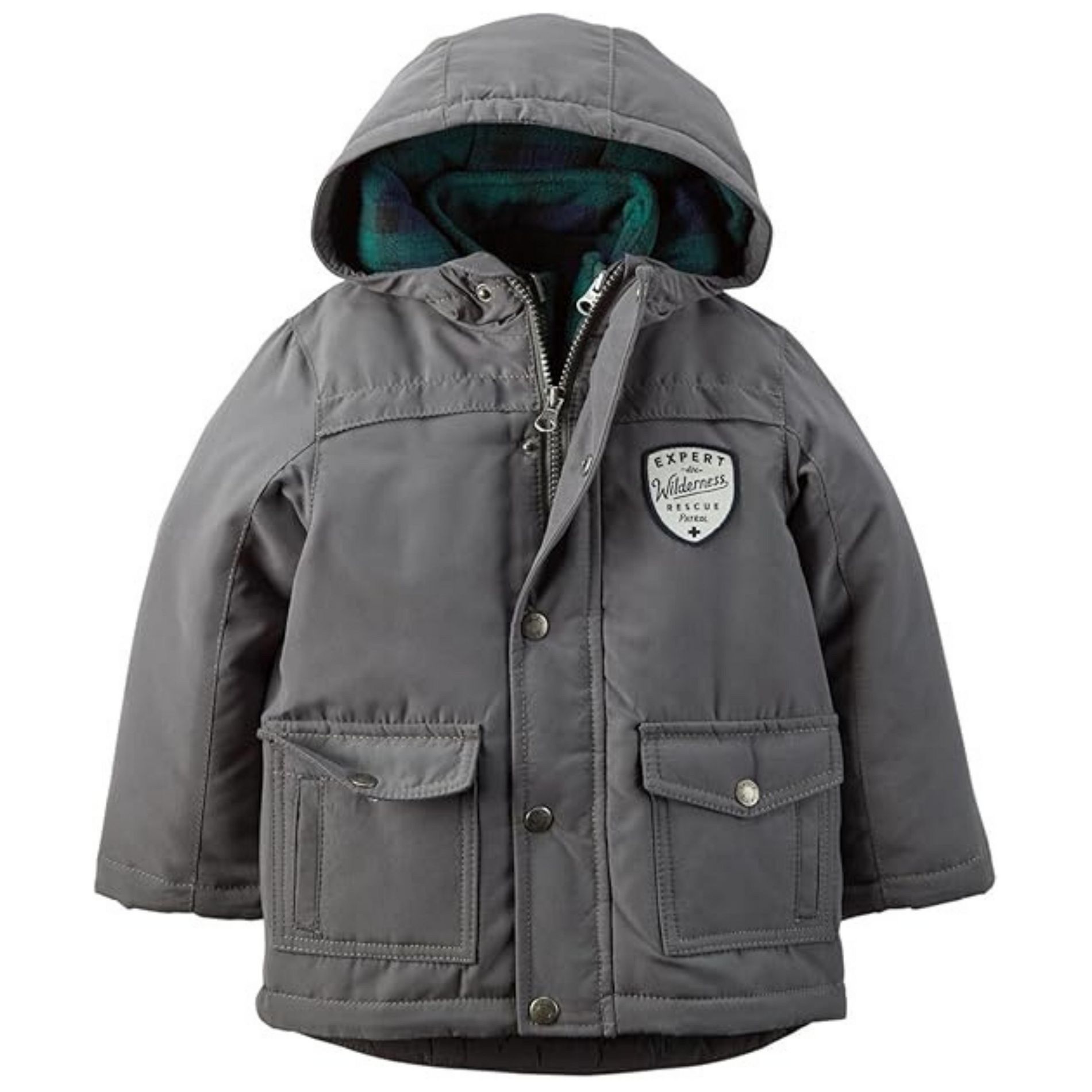 Carter's Little Boys' 4-In-1 Systems Jacket, Grey, 7