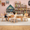 Tangkula Kids Height Adjustable Table and 4 Chairs Set with Graffiti Desktop - 3 of 4