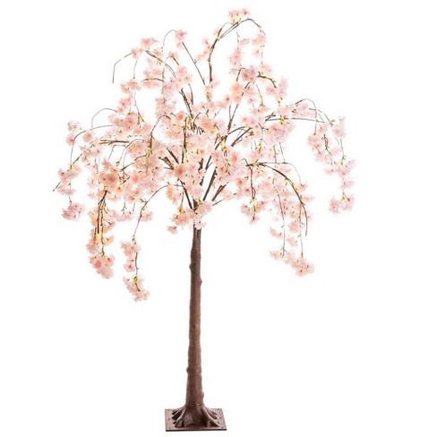 Plow & Hearth - Small Lighted Faux Weeping Cherry Tree Home Decor - Use ...