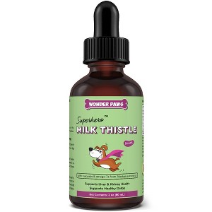 Milk Thistle, Liver and Kidney Support for Pets, Detox and Hepatic Support, with Wild Alaskan Salmon Oil & Curcumin Omega 3 EPA & DHA - 1 of 3