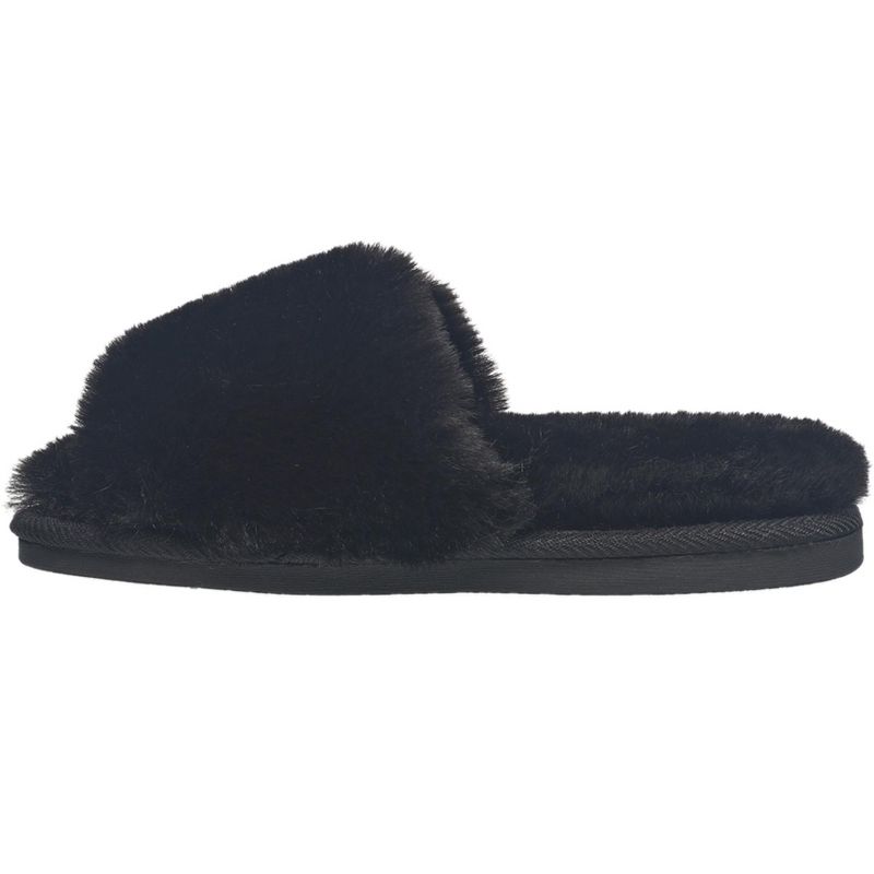 Aeropostale Women's Open Toe Fuzzy Slippers with Cushioned Comfort, 3 of 6