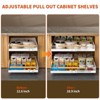 Ekozy Expandable Pull Out Cabinet Organizer with Wooden Handle, No-Drill Slide-Out Drawer for Kitchen Cabinets, Adhesive Mount, Heavy-Duty Storage - 2 of 4