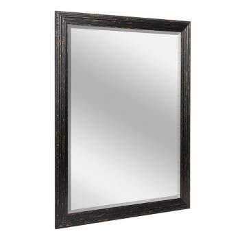35.5" x 45.5" Beaded Wash Frame Mirror Black - Head West