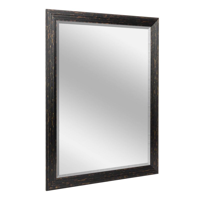 35.5&#34; x 45.5&#34; Beaded Wash Frame Mirror Black - Head West, 1 of 6