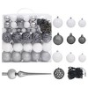 vidaXL Artificial Pre-lit Christmas Tree with Ball Set Green 94.5" - 4 of 4