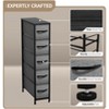 Sorbus 5 Drawers Narrow Dresser with Steel Frame, Wood Top & Easy Pull Fabric Bins for Small Spaces, Closets, Bedrooms, Bathrooms & Laundry - 3 of 4