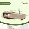 UbMelt Coffee Table with 2 Drawers Modern Center Table for Living Room,Brown - 3 of 4