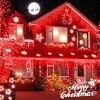 Itopfox Christmas Icicle Lights 300 LED 33FT 8 Modes Connectable Red Outdoor String Lights 1 Pack for Party Garden Wall Indoor Decor - 4 of 4