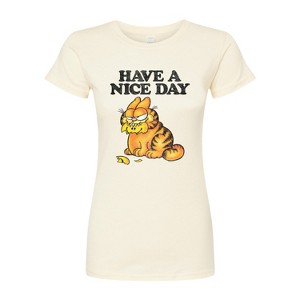 Women's - Garfield - Have A Nice Day Retro Fitted Graphic T-Shirt - 1 of 3