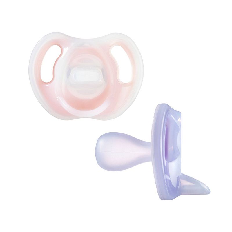 Tommee Tippee Ultra-Light Silicone Pacifier 0-6 Months - Pink/Purple - 2pk, 5 of 9